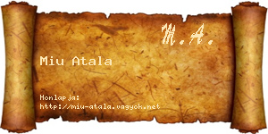 Miu Atala névjegykártya